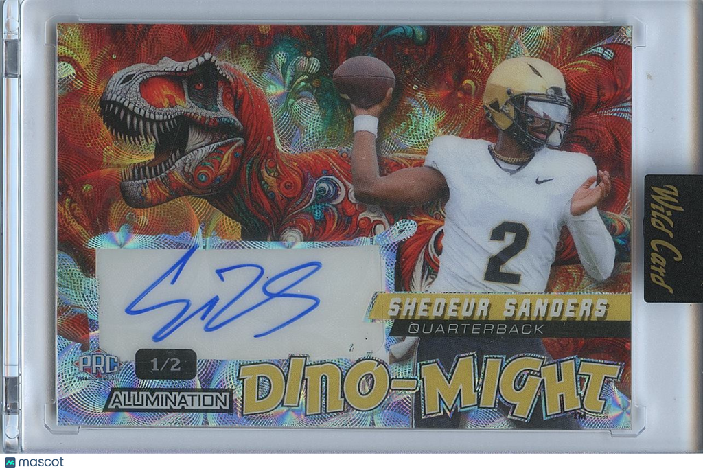 Shedeur Sanders 2024 Wild Card Dino-Might Auto Autograph RC Rookie Colorado 1/2