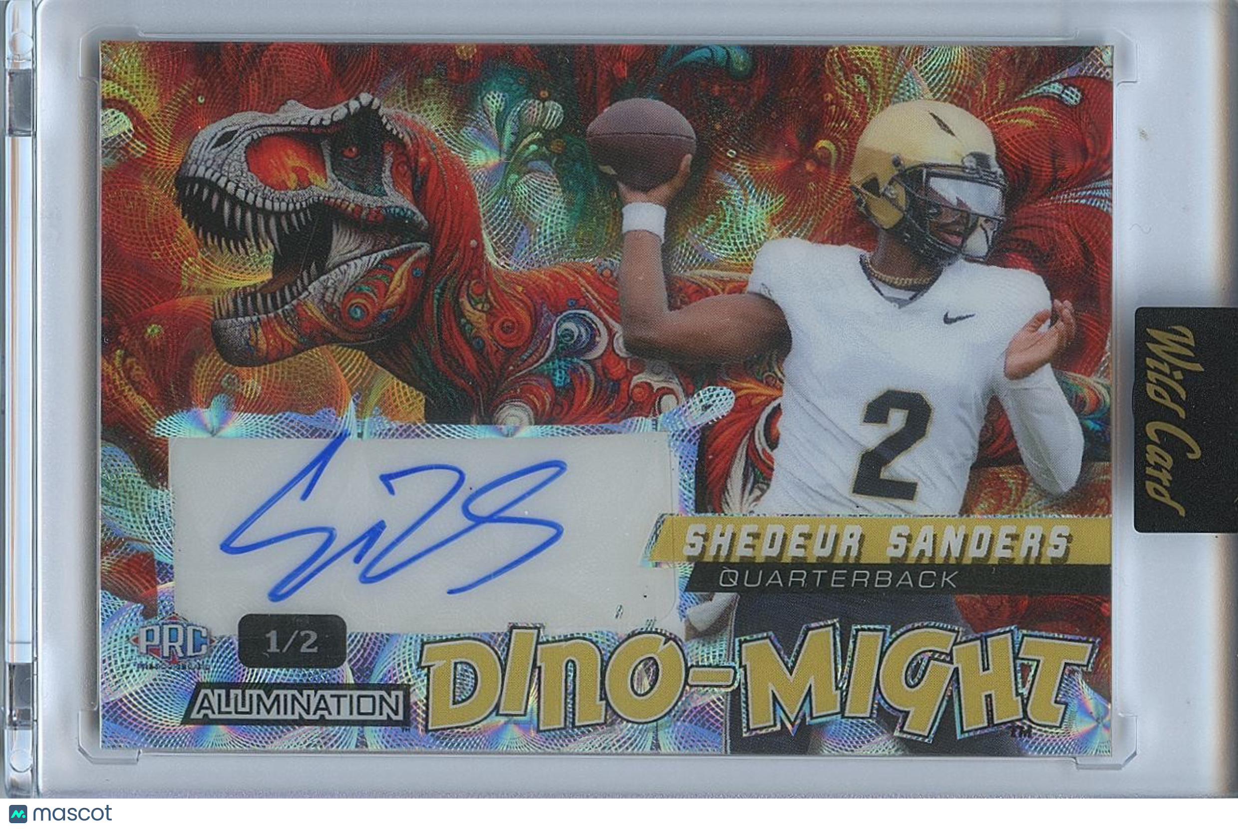 Shedeur Sanders 2024 Wild Card Dino-Might Auto Autograph RC Rookie Colorado 1/2