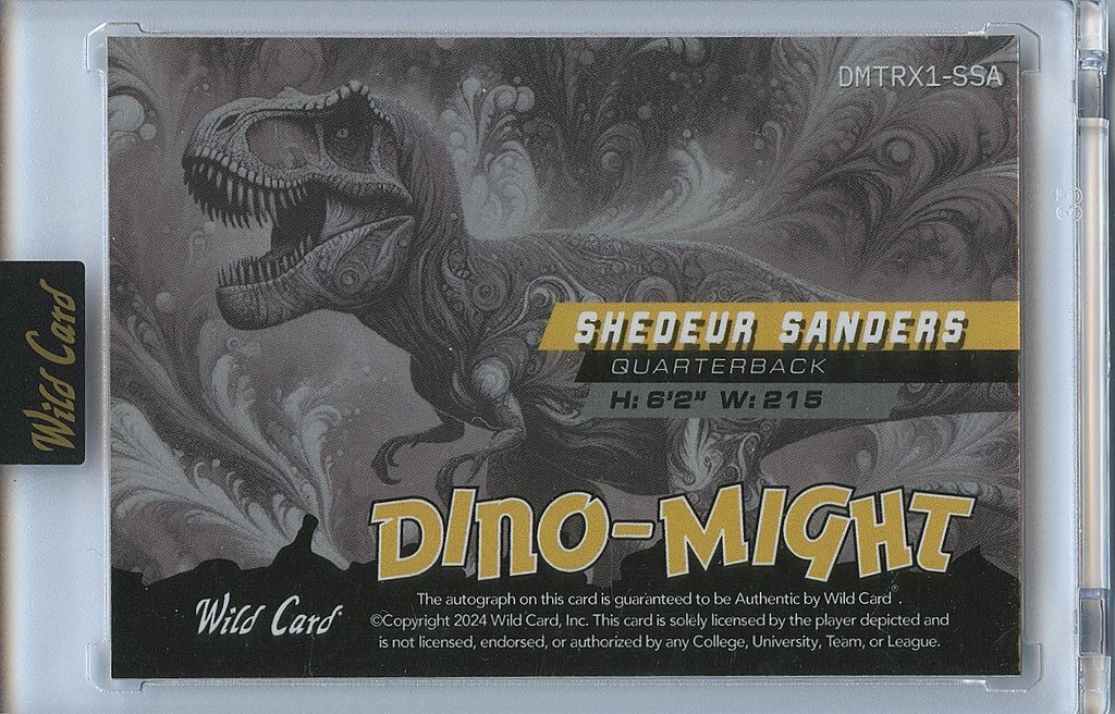 Shedeur Sanders 2024 Wild Card Dino-Might Auto Autograph RC Rookie Colorado 1/2
