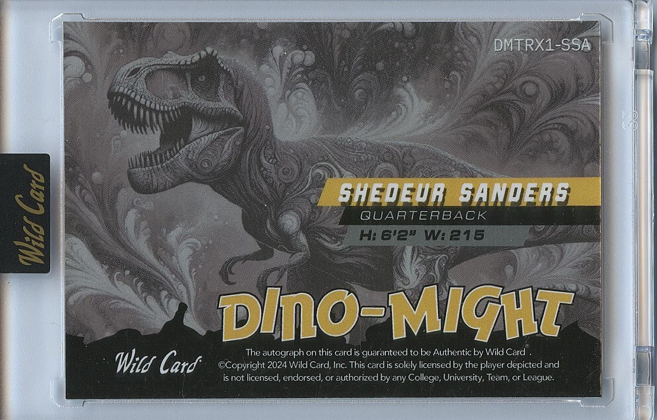 Shedeur Sanders 2024 Wild Card Dino-Might Auto Autograph RC Rookie Colorado 1/2