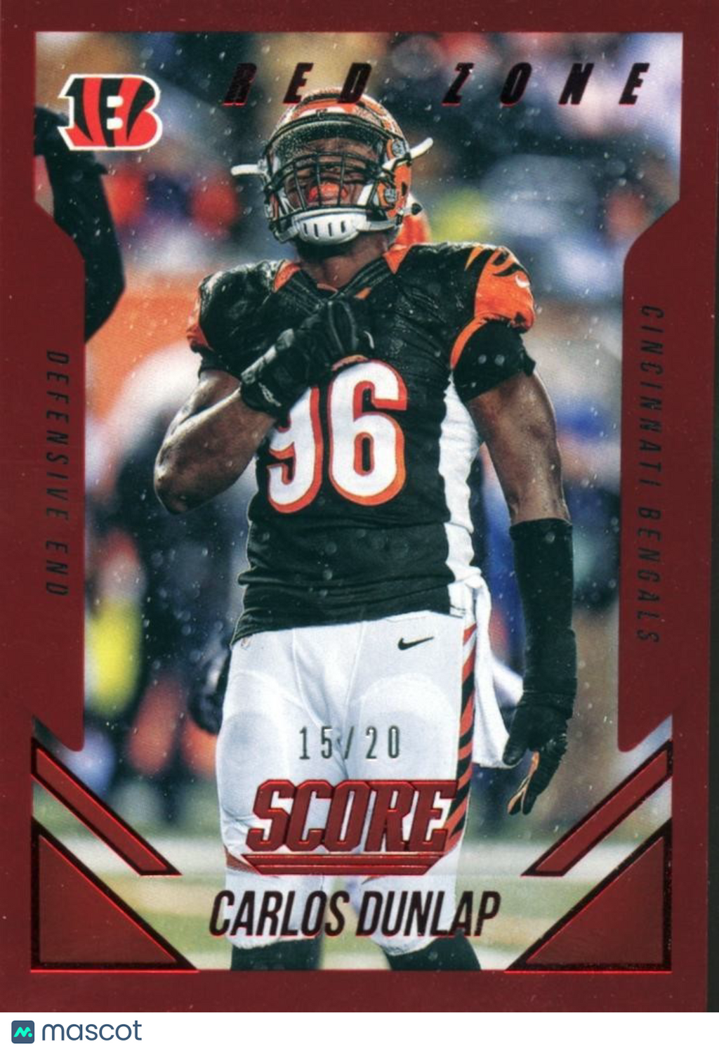 Carlos Dunlap 2015 Score Red Zone SSP Cincinnati Bengals 15/20