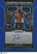 Jey Uso 2023 Prizm Champion Auto Autograph Blue Prizm WWE Wrestling 34/49