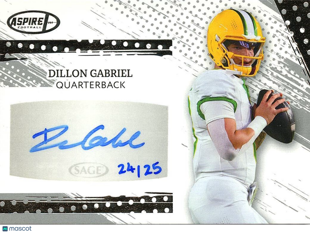 Dillon Gabriel 2025 SAGE Aspire Silver Auto Autograph Rookie Oregon Ducks 24/25