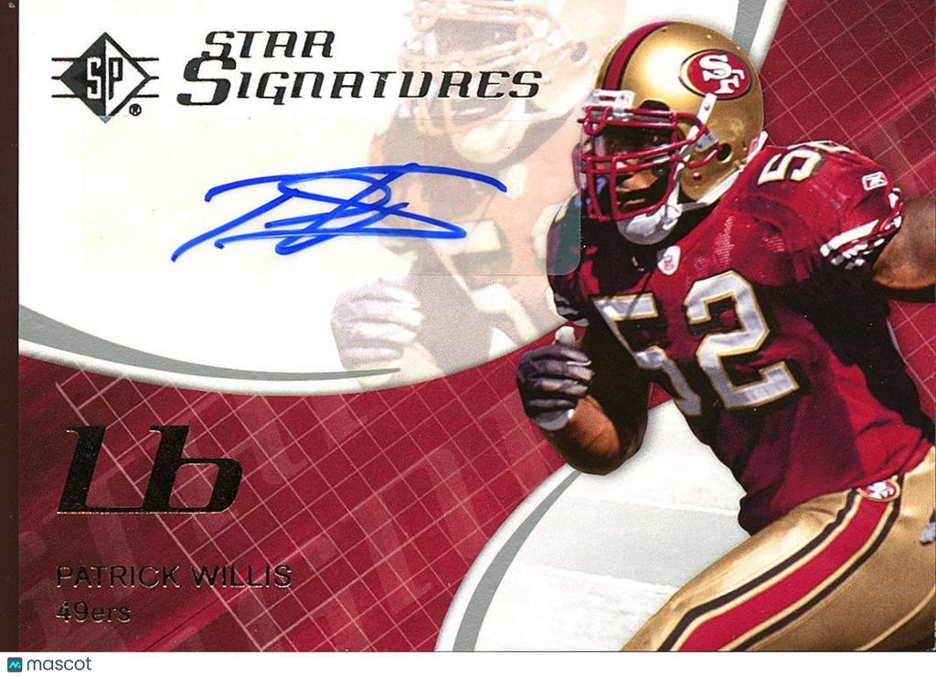 Patrick Willis 2008 SP Auto Autograph 2nd Year San Francisco 49ers