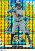 Miguel Rojas 2022 Mosaic GOLD Prizm SSP Miami Marlins 6/10 #6