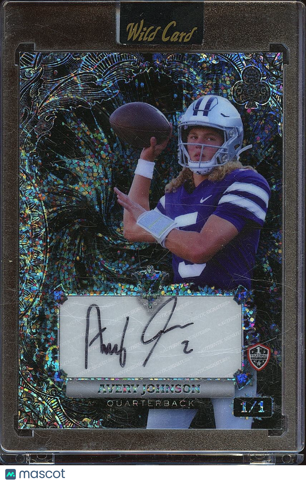 Avery Johnson 2024 Wild Card Auto Autograph RC Rookie Kansas State Wildcats 1/1