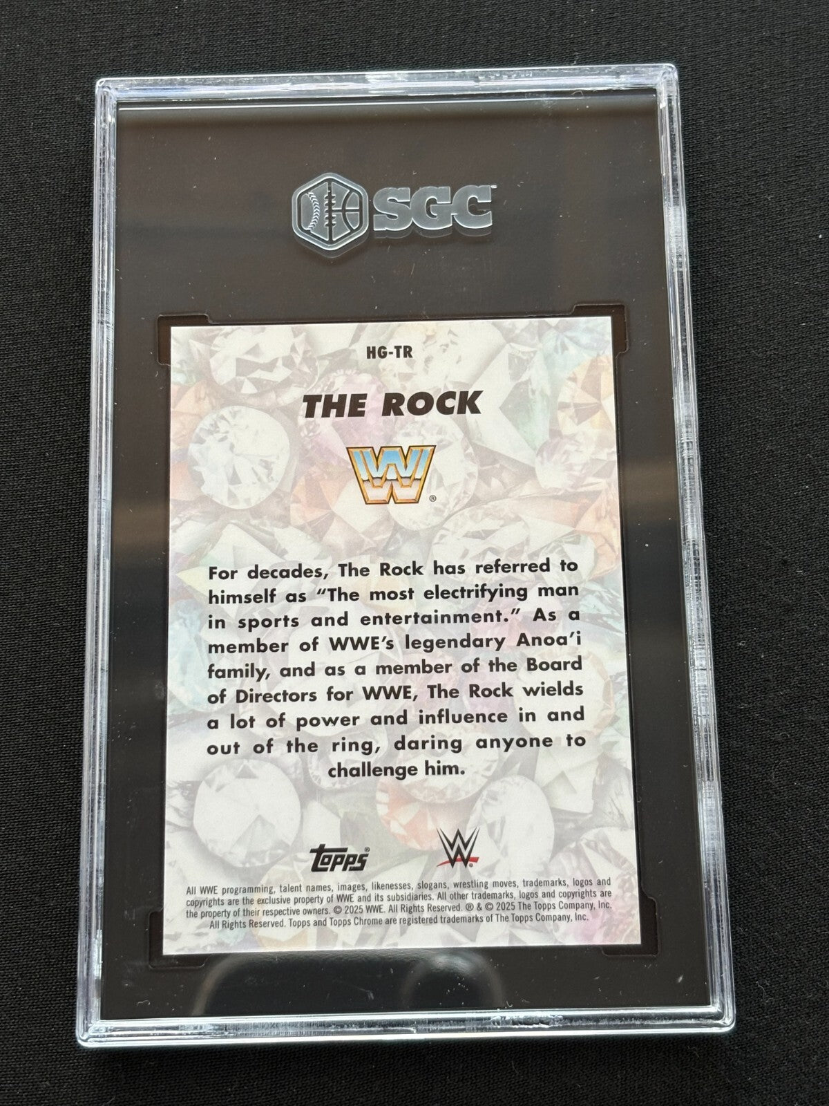 The Rock 2025 Topps Chrome Hidden Gems SSP CASE HIT WWE Wrestling SGC 10