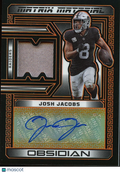 Josh Jacobs 2023 Obsidian Auto Autograph Jersey Patch Oakland Raiders 15/49