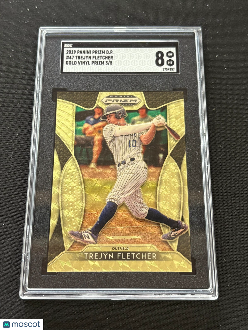 Trejyn Fletcher 2019 Prizm Draft Gold Vinyl Rookie RC STL Cardinals 3/5 SGC 8