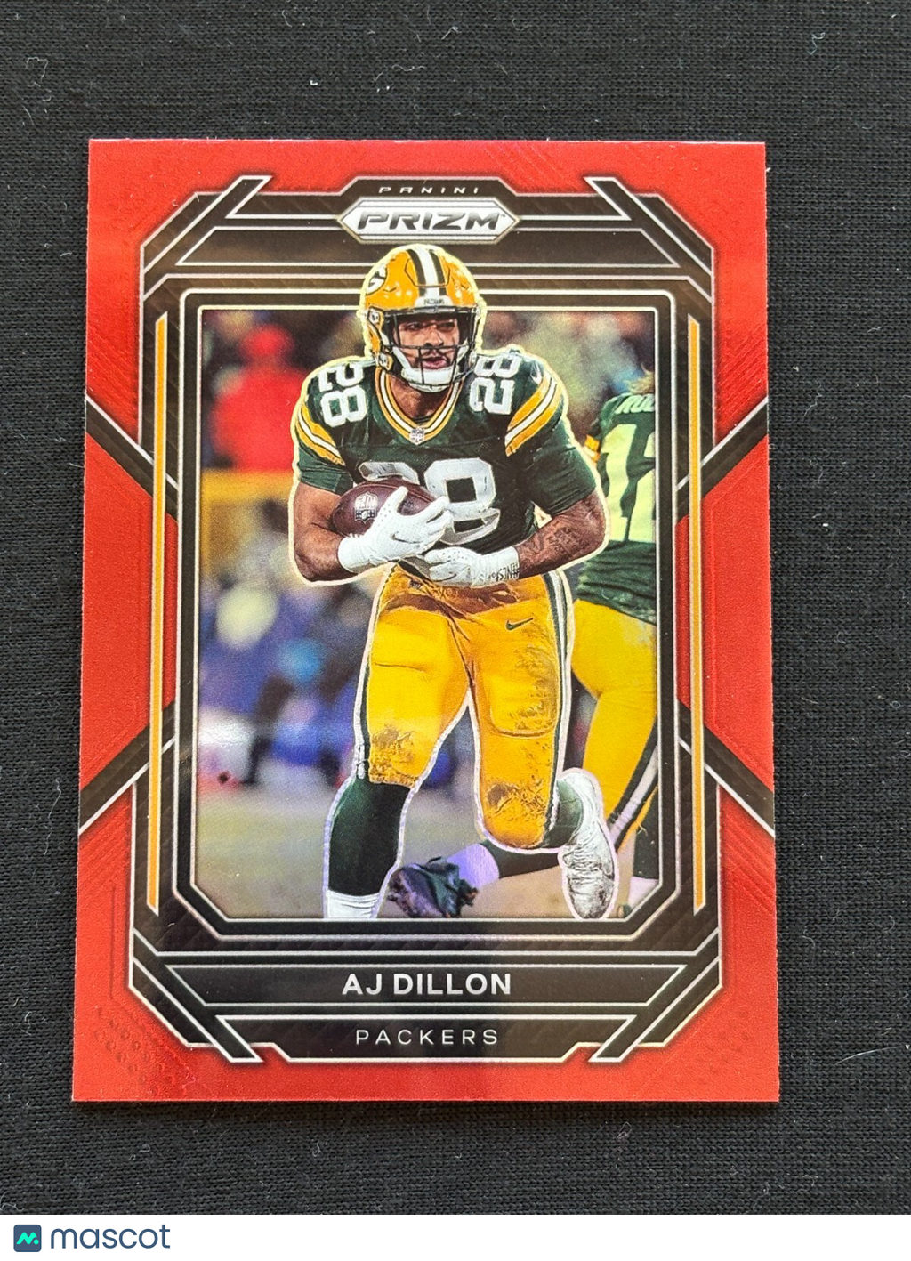 AJ Dillon 2022 Prizm Retail RED Prizm SSP Shortprint Green Bay Packers