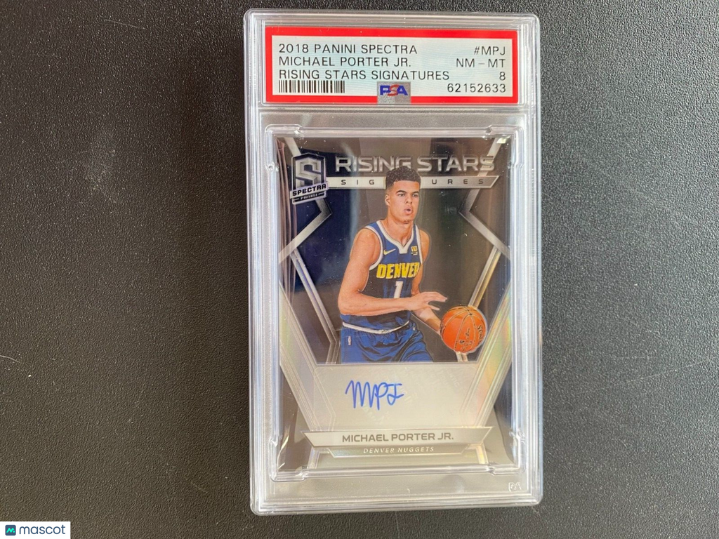 Michael Porter Jr. 2018-19 Spectra Auto Autograph RC Denver Nuggets 74/75 PSA 8