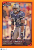 Marion Barber 2006 Bowman Chrome Orange Refractor SSP Dallas Cowboys 2/25 #174