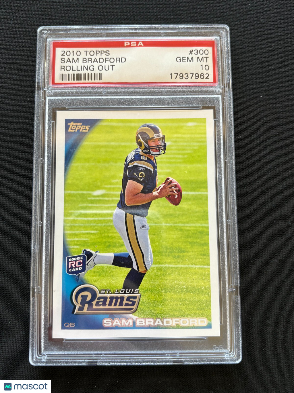 Sam Bradford 2010 Topps Image Variation Rolling Out SSP Sooners Rams PSA 10