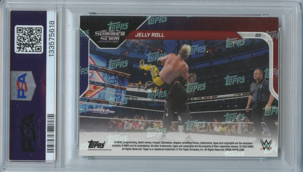 Jelly Roll 2025 Topps Now WWE Orange Rookie RC Ring Debut #85 PSA 9