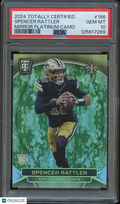 Spencer Rattler 2024 Totally Certified Camo Rookie RC 21/35 Saints PSA 10