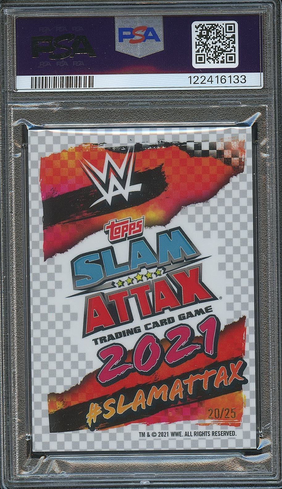 Rhea Ripley 2021 Topps Chrome Attax Orange Refractor WWE Wrestling 20/25 PSA 9