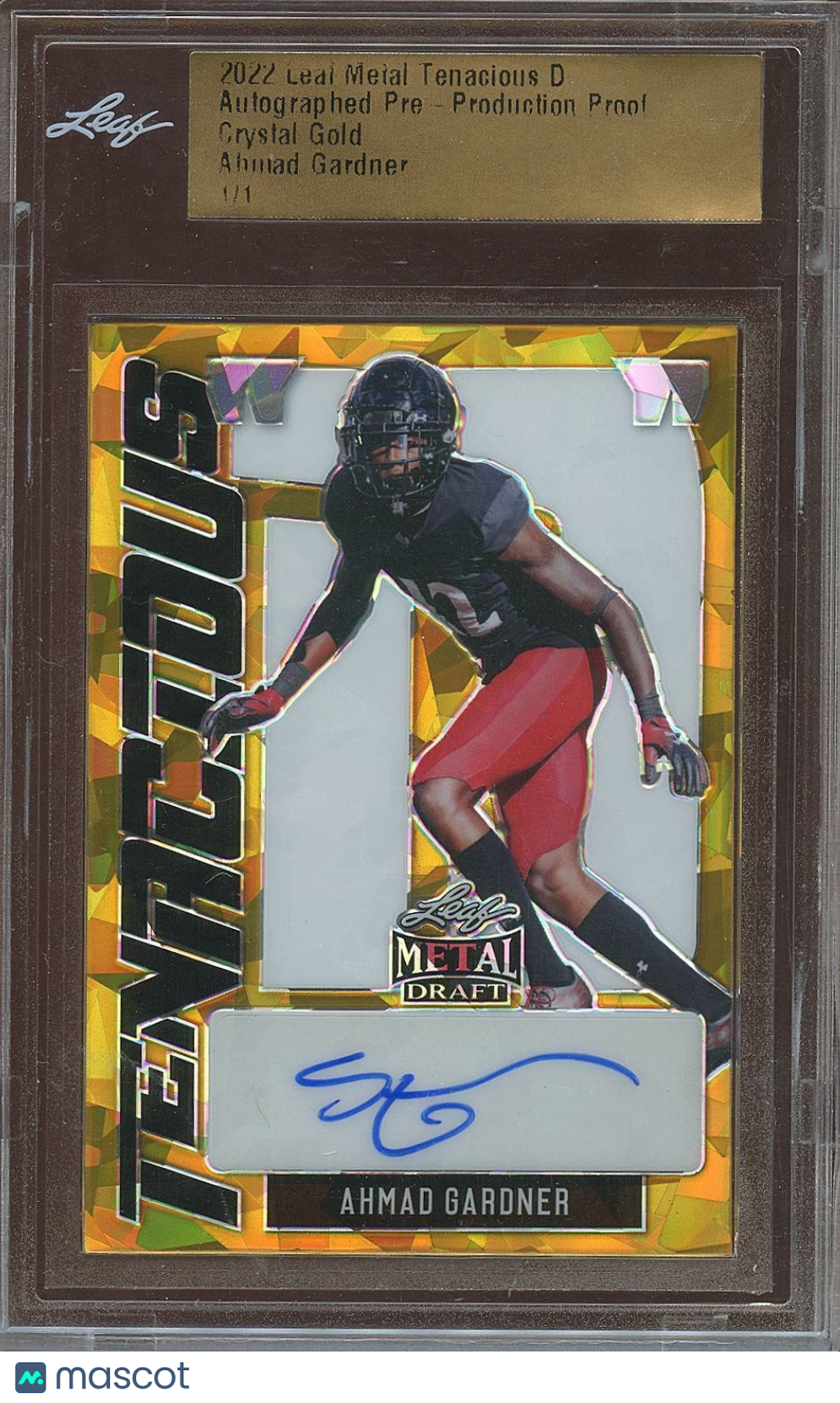 Ahmad Sauce Gardner 2022 Leaf Metal GOLD Auto Autograph RC New York Jets 1/1