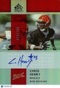 Chris Henry 2005 Reflections Auto Autograph RC Rookie Cincinnati Bengals 80/100