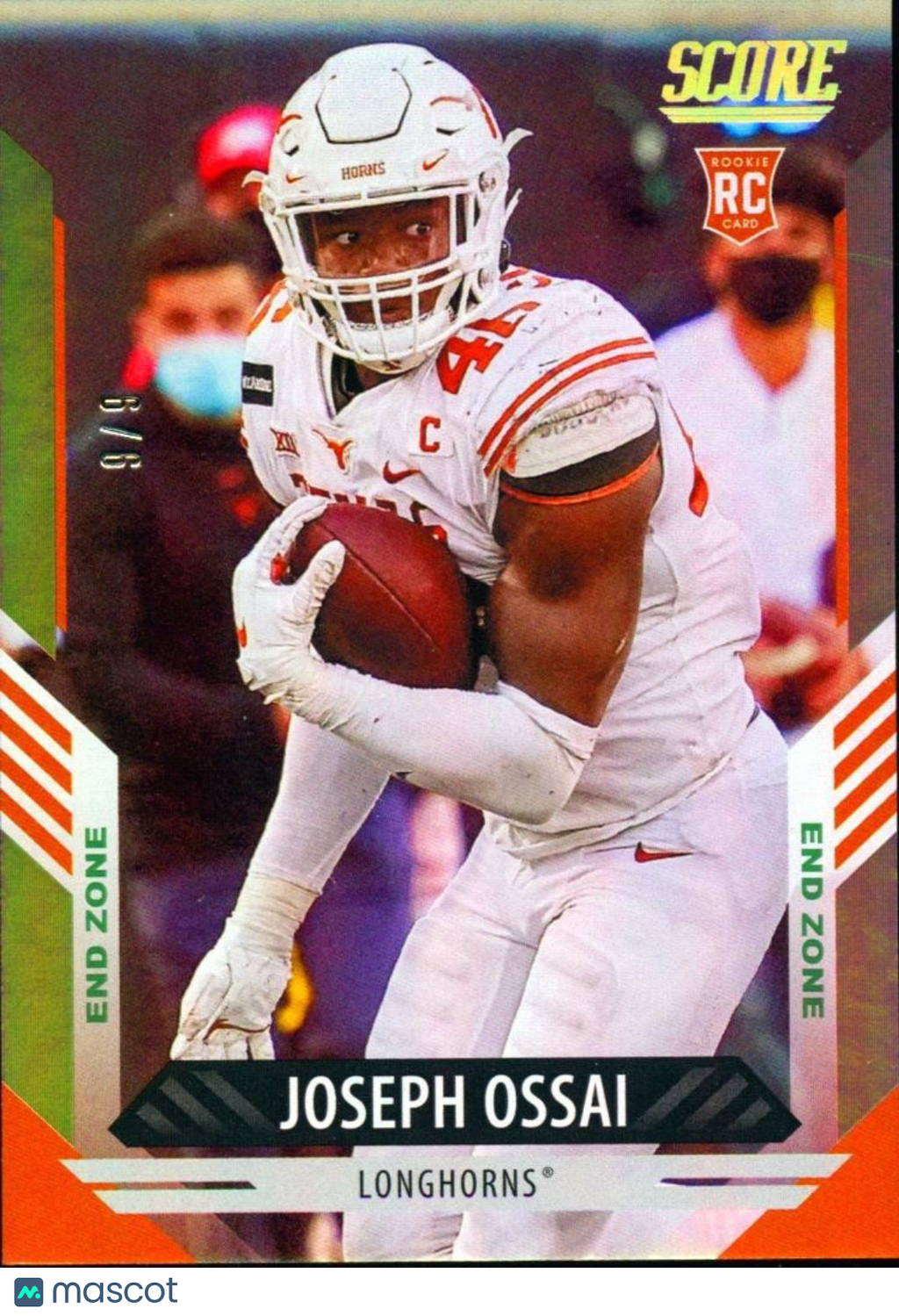 Joseph Ossai 2021 Score End Zone SSP Rookie RC Texas Longhorns 6/6