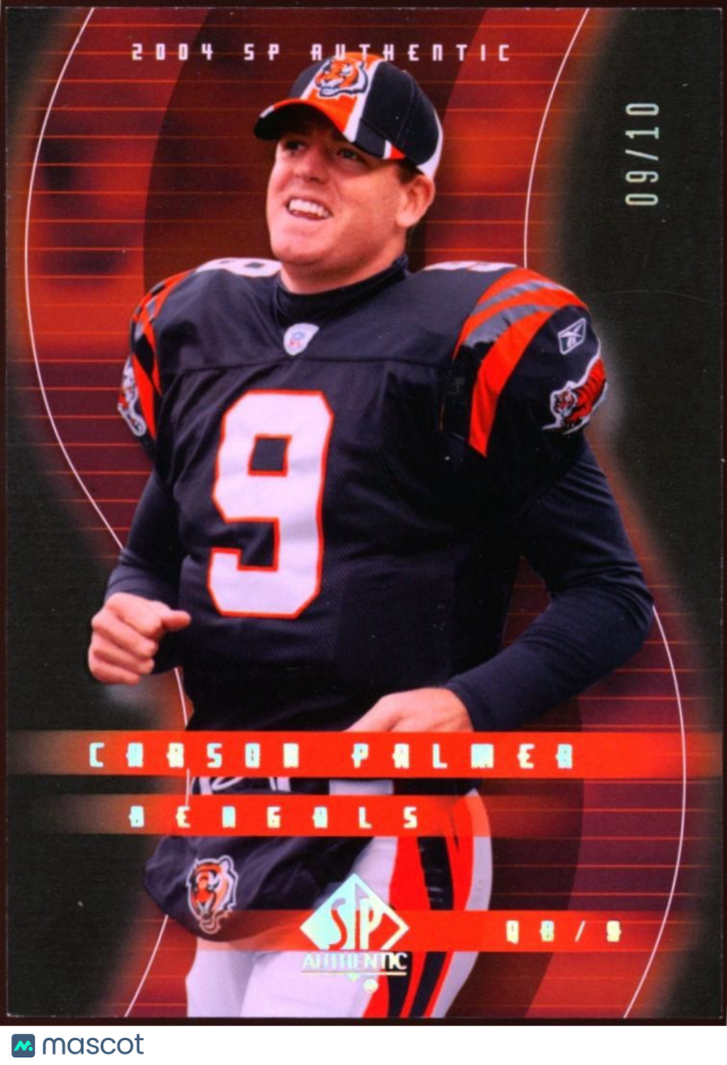 Carson Palmer 2004 SP Authentic BLACK JERSEY NUMBER Cincinnati Bengals 9/10