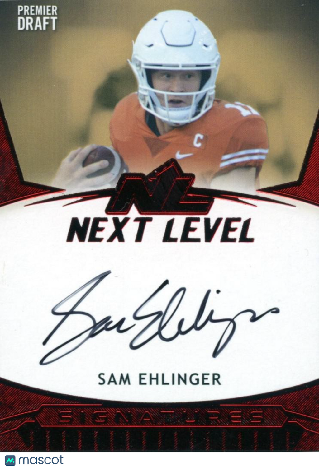 Sam Ehlinger 2021 SAGE HIT On Card Auto Autograph Rookie RC Texas Longhorns