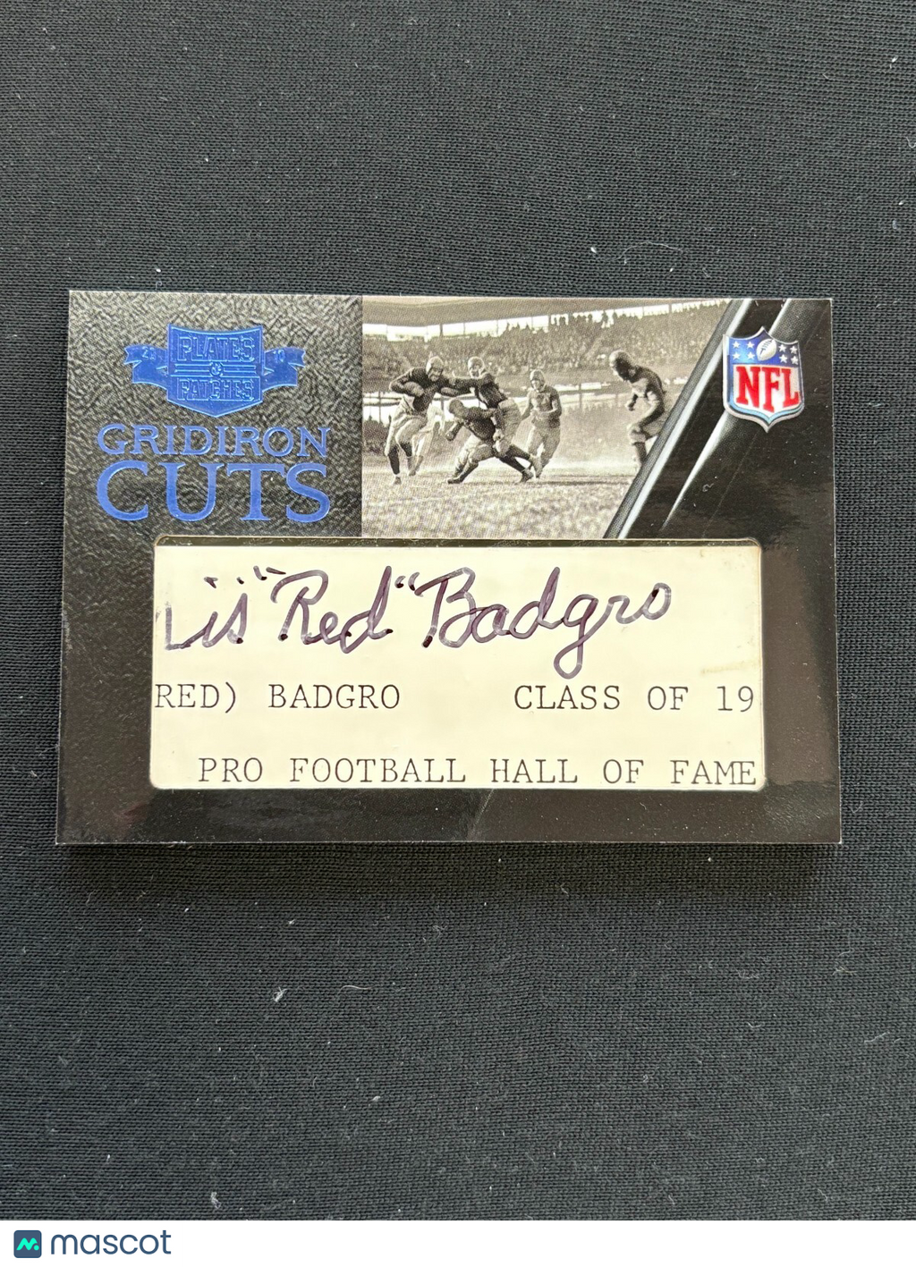 Red Badgro 2010 Plates & Patches Gridiron Cuts Auto Autograph New York Giants