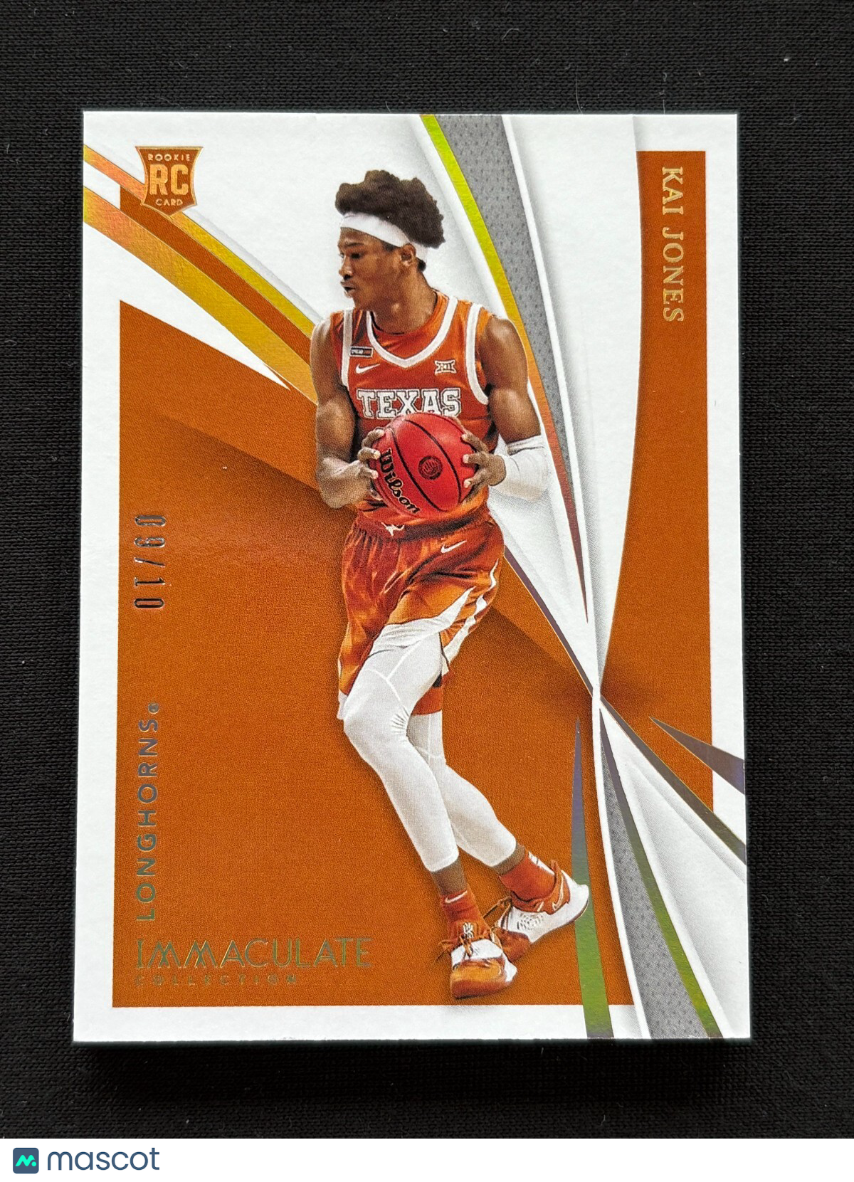 Kai Jones 2021 Immaculate GOLD Rookie RC Texas Longhorns Hornets 9/10 #12