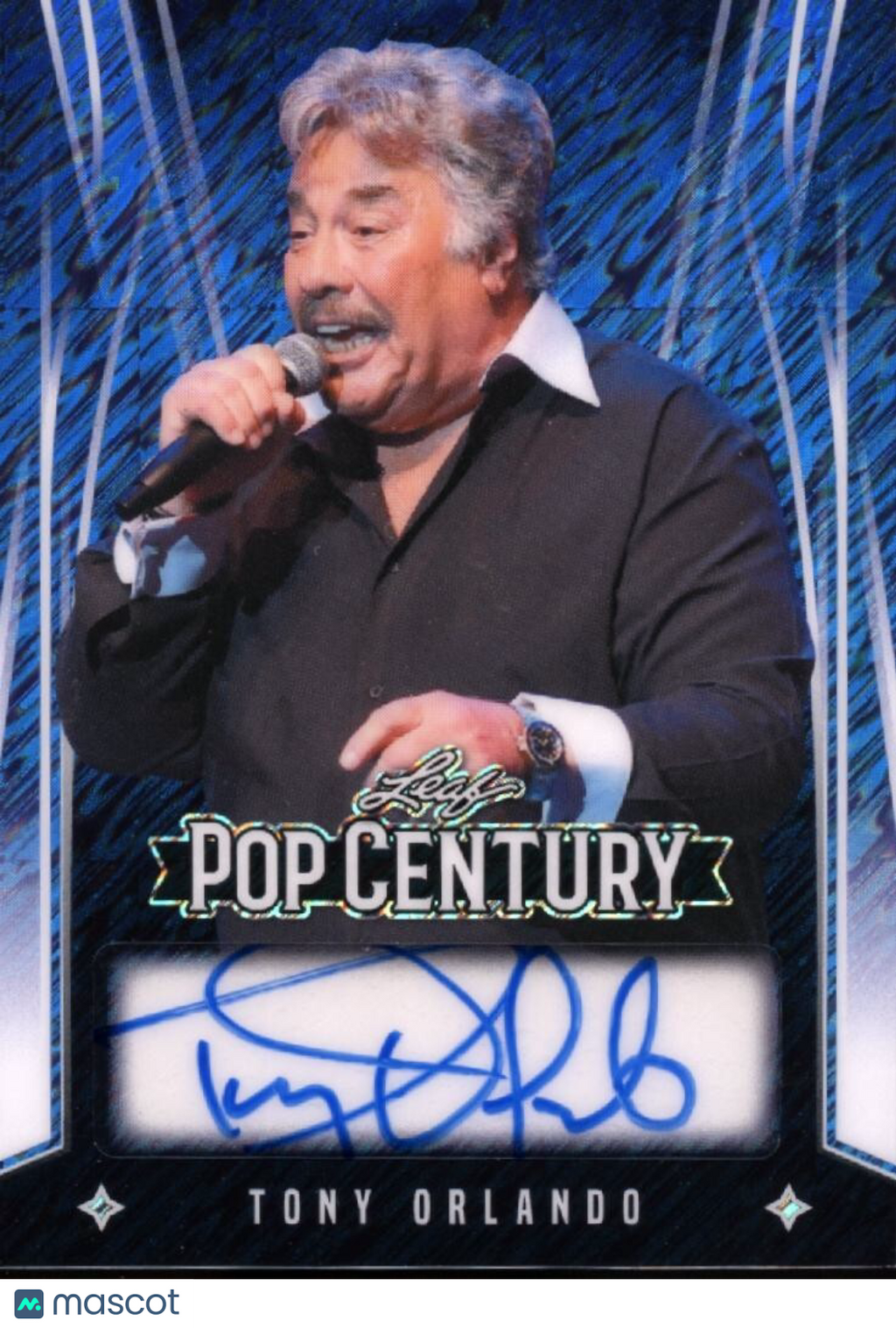 Tony Orlando - 2025 Leaf Pop Century - Auto Autograph 2/3 - Blue Shimmer