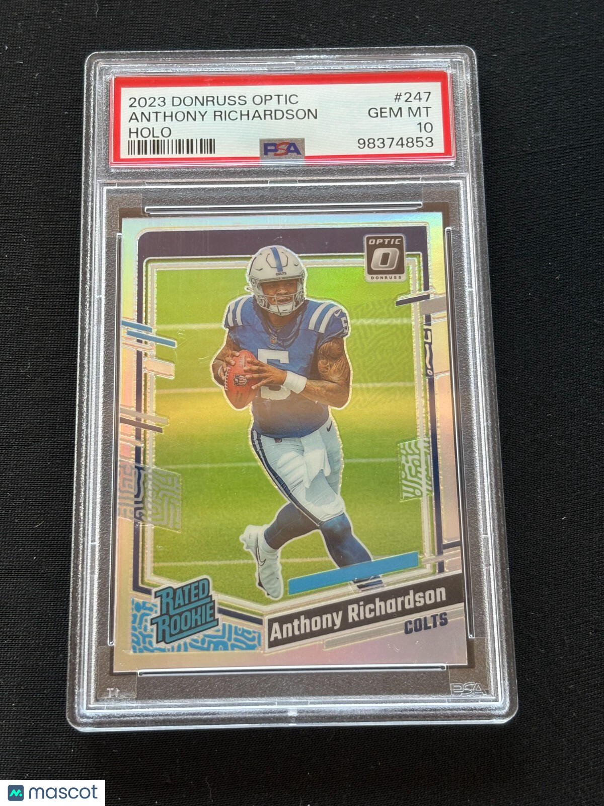 Anthony Richardson 2023 Optic Rated Rookie Holo RC Indianapolis Colts PSA 10