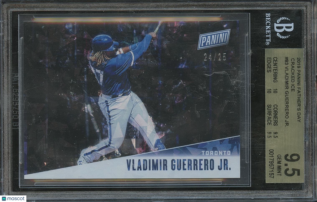 Vladimir Guerrero Jr. 2019 Panini Father Cracked Ice Rookie RC Blue Jays BGS 9.5