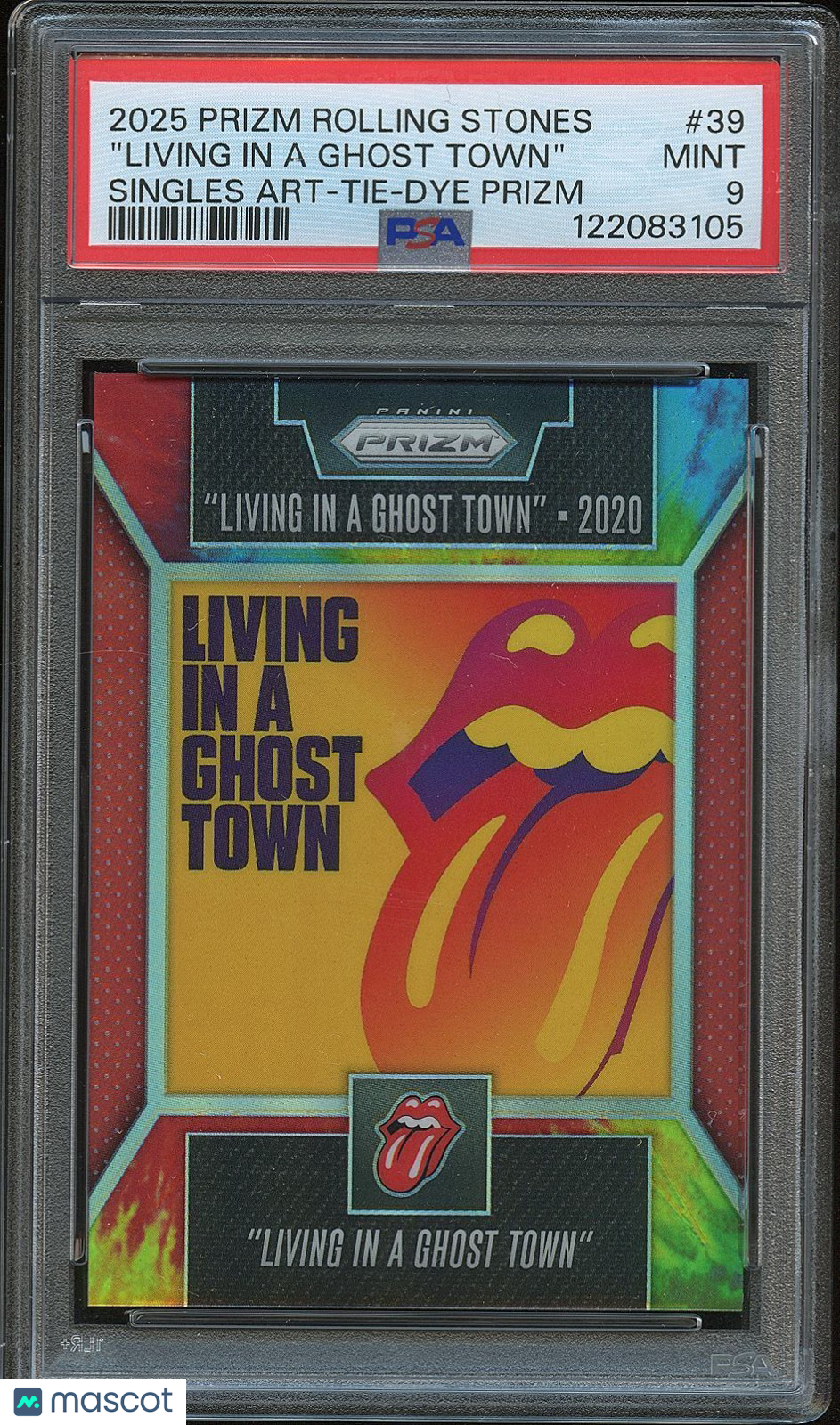 Living In A Ghost Town 2025 Prizm Rolling Stones Tie-Dye Prizm #39 6/49 PSA 9
