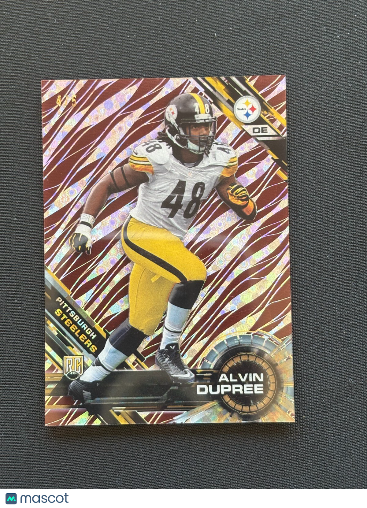 Alvin Bud Dupree 2015 Topps High Tek Red SSP RC Rookie Pittsburgh Steelers 4/5