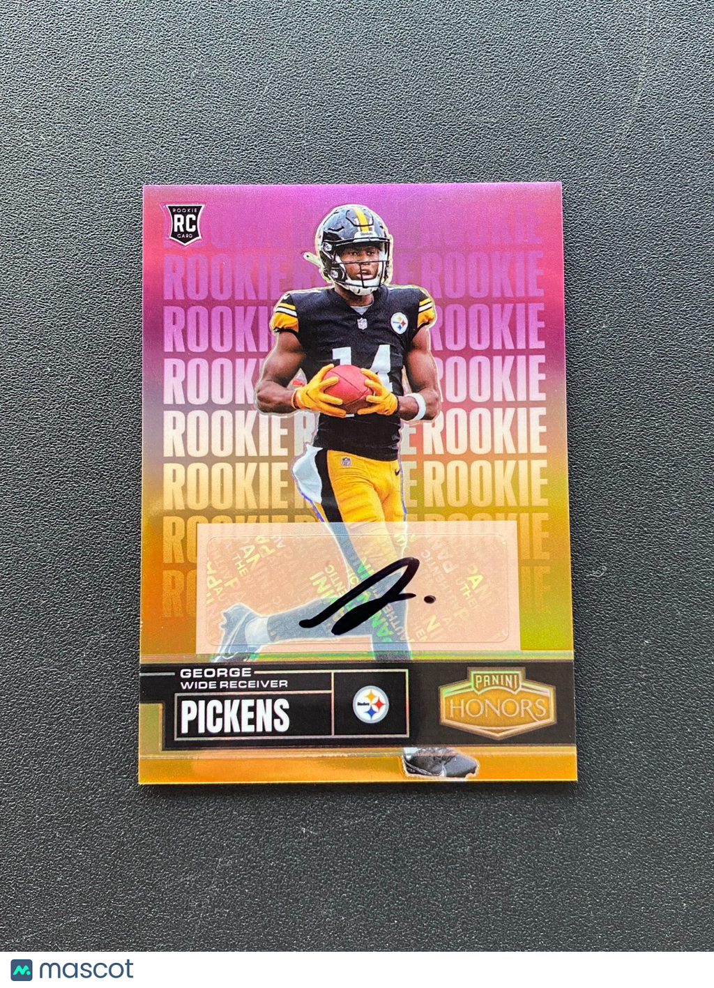 George Pickens 2022 Honors Auto Autograph RC Pittsburgh Steelers 11/15