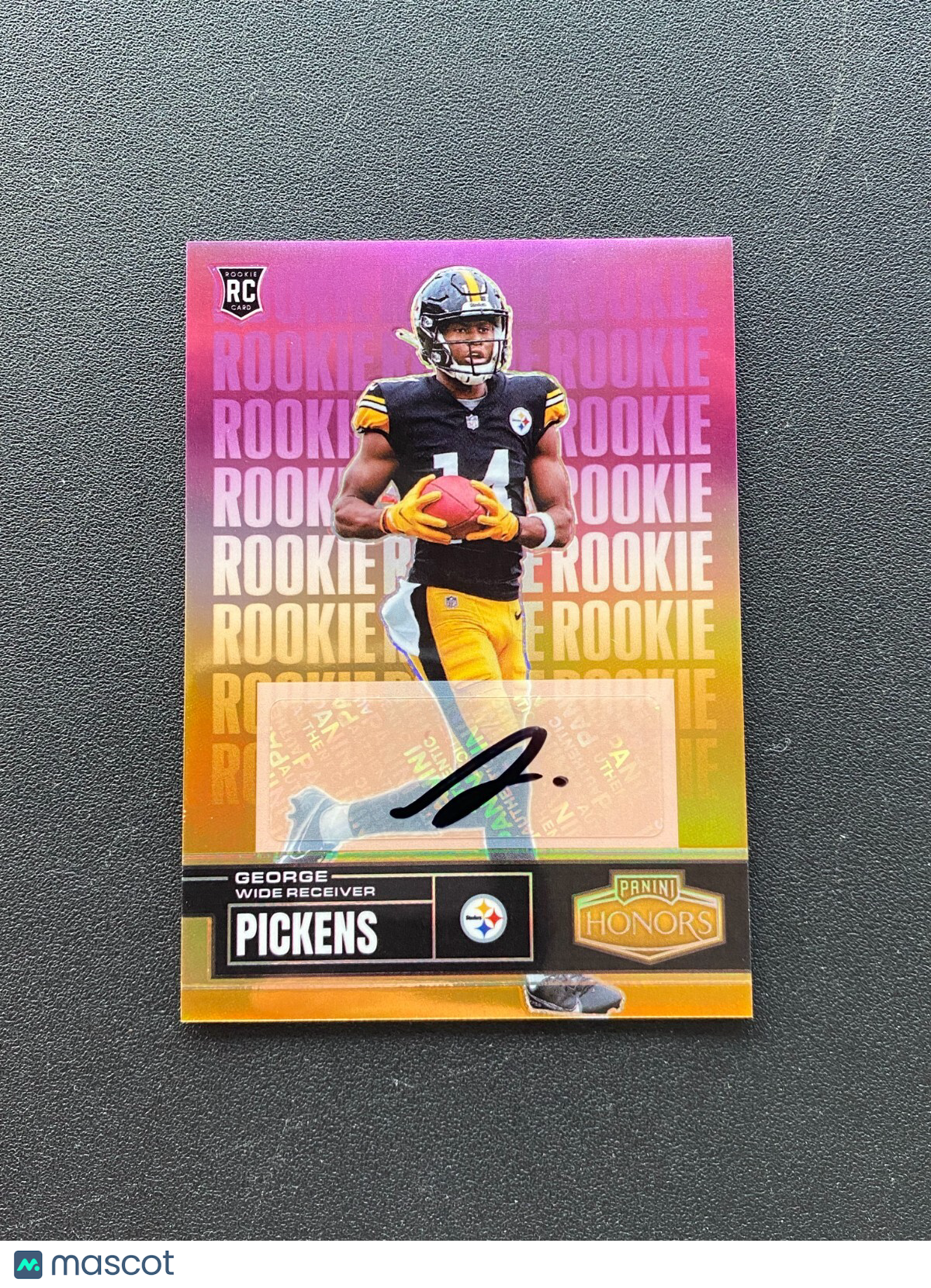 George Pickens 2022 Honors Auto Autograph RC Pittsburgh Steelers 11/15