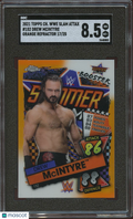 Drew Mcintyre 2021 Topps Chrome Slam Attax Orange Refractor WWE 17/25 SGC 8.5