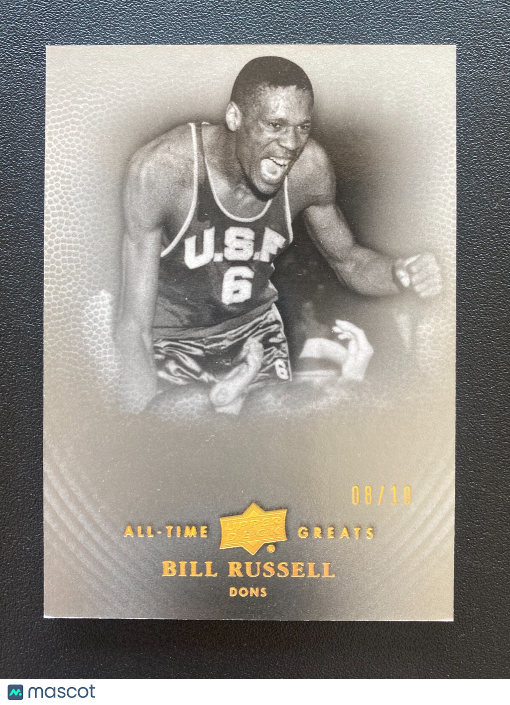 Bill Russell 2013 Upper Deck Exquisite All-Time Greats GOLD Boston Celtics 8/10
