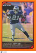 Julius Jones 2006 Bowman Chrome Orange Refractor SSP Dallas Cowboys 3/25 #178