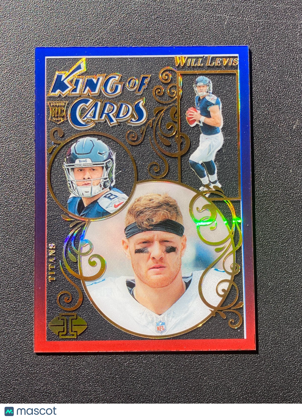 Will Levis 2023 Illusions King of Cards Red Blue SSP RC Tennessee Titans 7/15