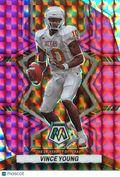 Vince Young 2023 Mosaic Pink Prizm SSP Texas Longhorns 2/25 #100