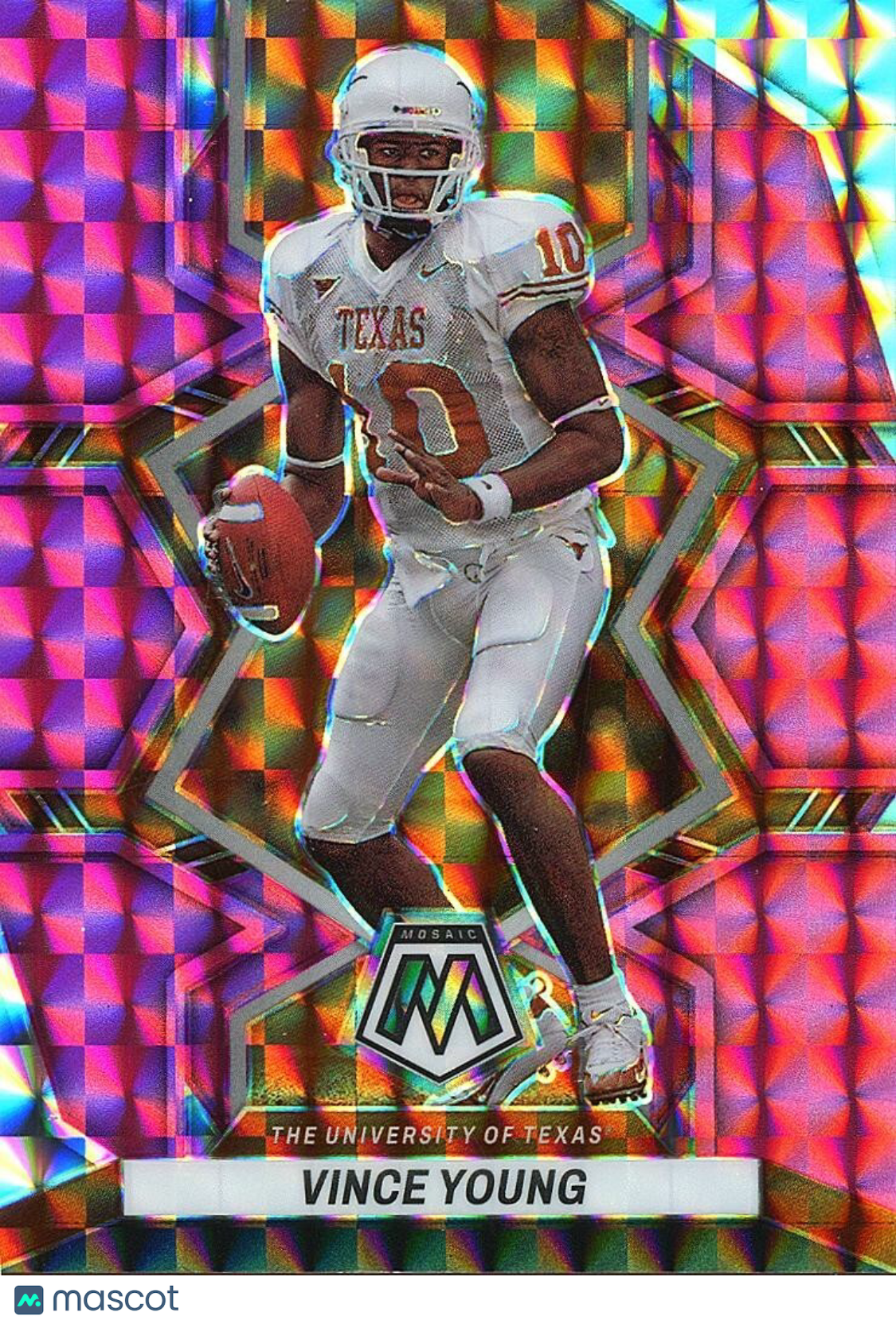 Vince Young 2023 Mosaic Pink Prizm SSP Texas Longhorns 2/25 #100