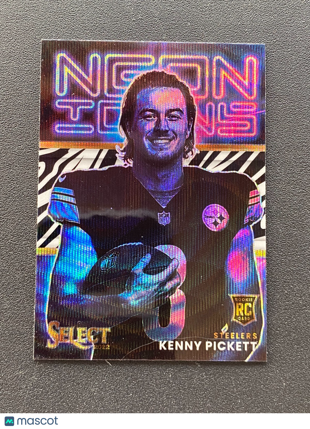 Kenny Pickett 2022 Select Neon Icons Zebra Prizm RC SSP Pittsburgh Steelers
