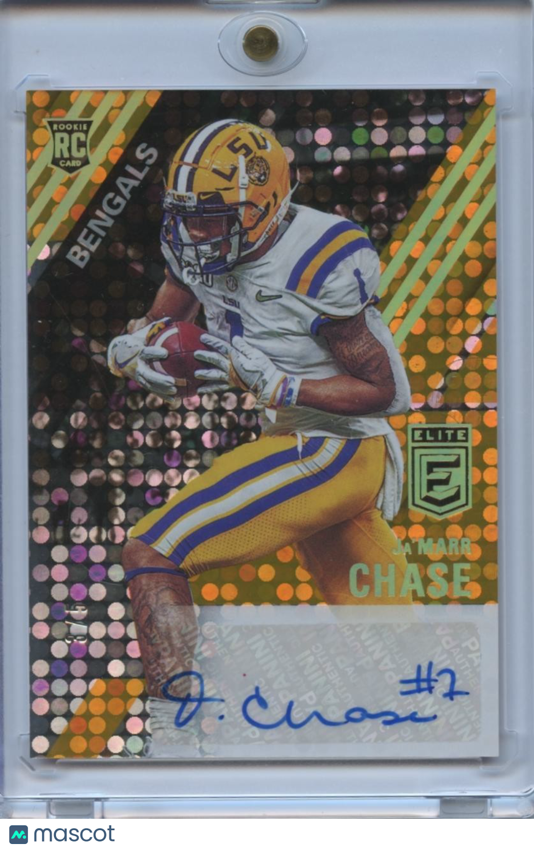 Ja'Marr Chase 2021 Elite Auto Autograph SSP Rookie RC LSU Tigers Bengals 3/5