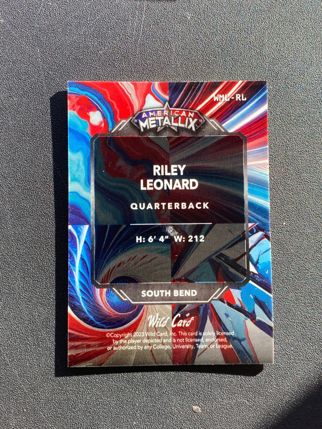 Riley Leonard 2024 Wild Card Metallix Rookie RC 3/5 Notre Dame Irish Duke