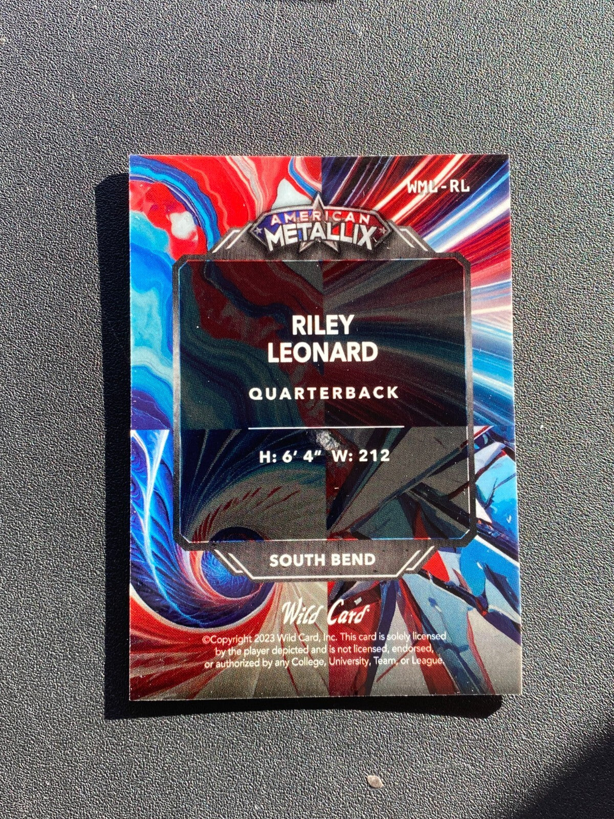 Riley Leonard 2024 Wild Card Metallix Rookie RC 3/5 Notre Dame Irish Duke