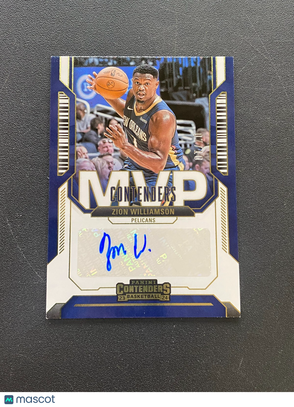 Zion Williamson 2023-24 Contenders MVP Auto Autograph Gold Pelicans 7/10