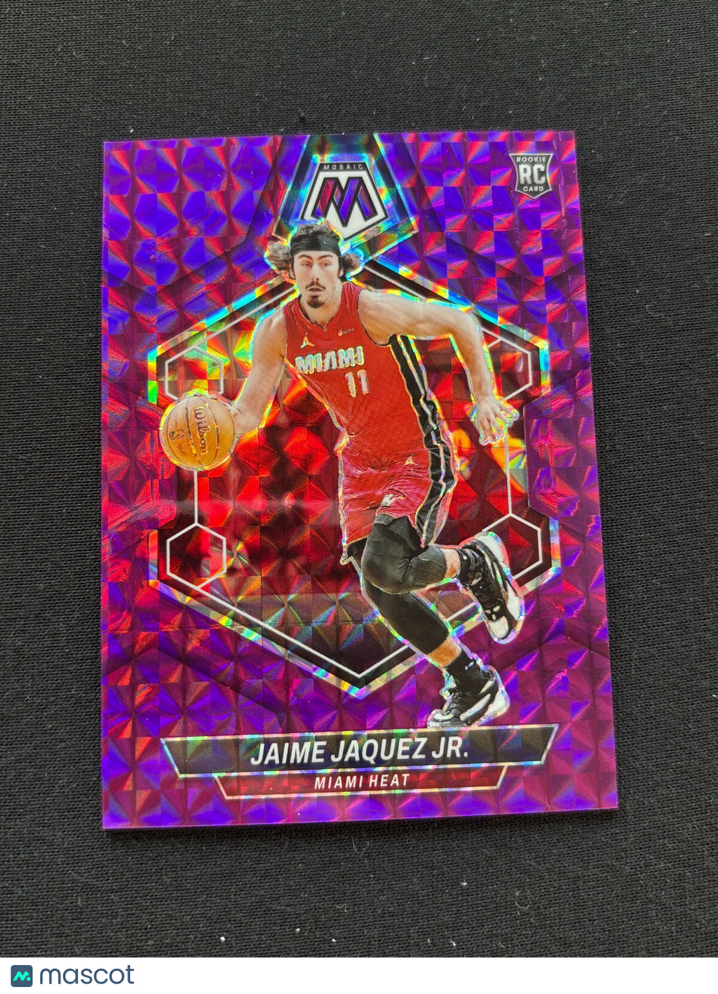 Jaime Jaquez Jr. 2023-24 Mosaic JERSEY NUMBER Purple RC Rookie Miami Heat 11/99