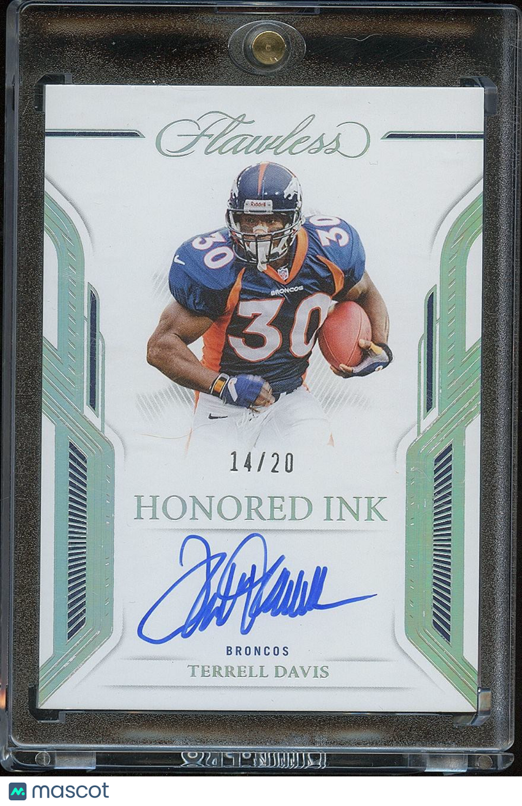 Terrell Davis 2023 Flawless Honored On Card Auto Autograph Denver Broncos 14/20