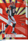 Clint Boling 2017 Unparalleled Red Rainbow Spokes Rookie RC SSP Bengals 12/15
