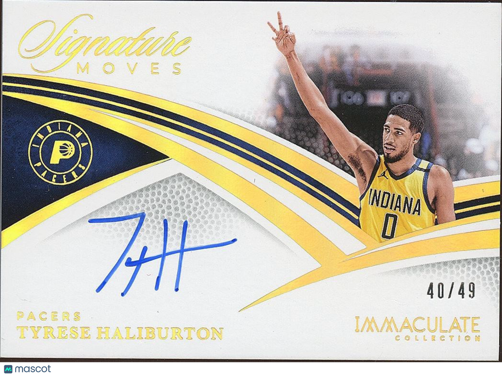 Tyrese Haliburton 2024-25 Immaculate Signature Moves Auto Autograph Pacers 40/49
