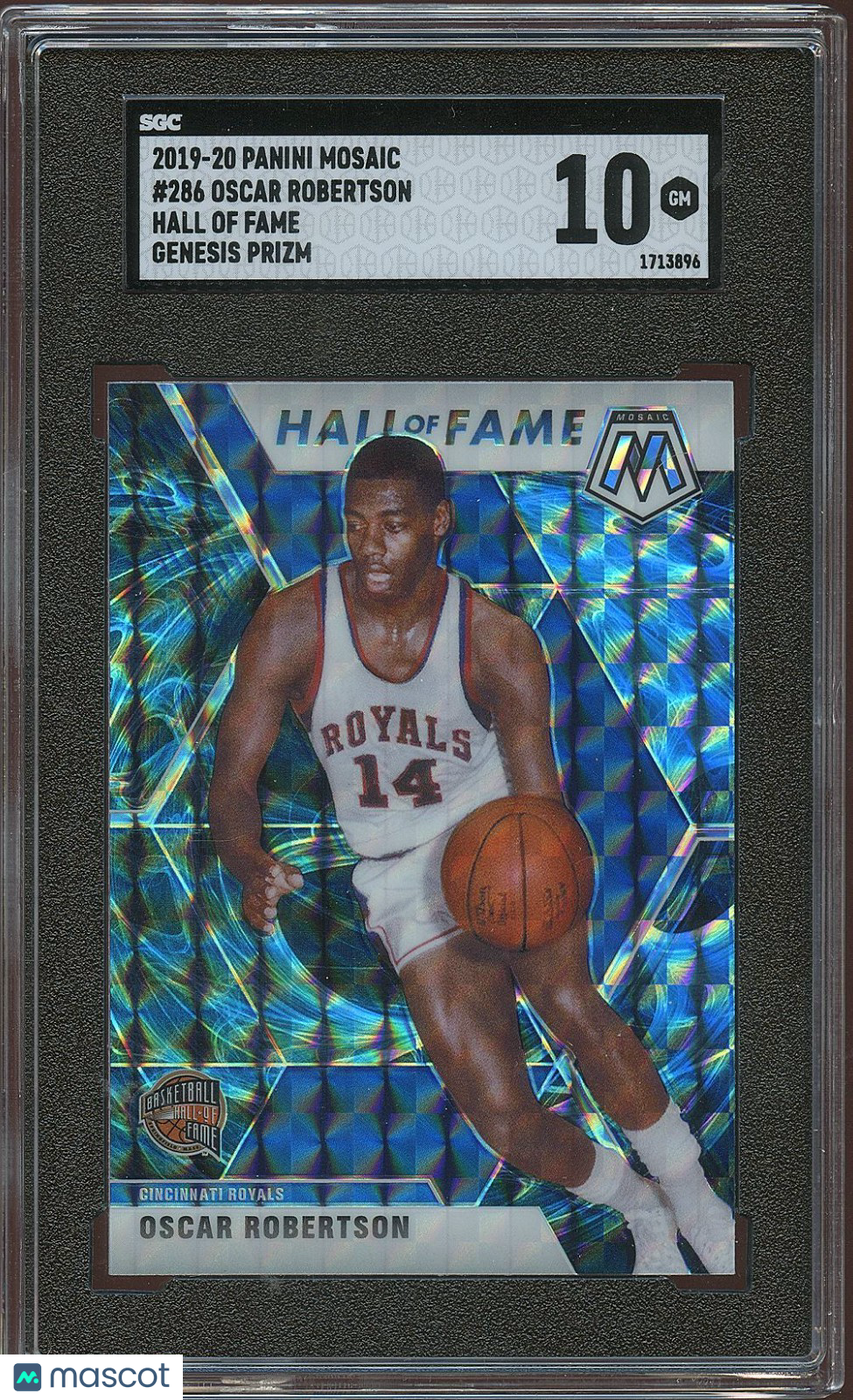 Oscar Robertson 2019-20 Mosaic Genesis SSP CASE HIT Cincinnati Royals SGC 10